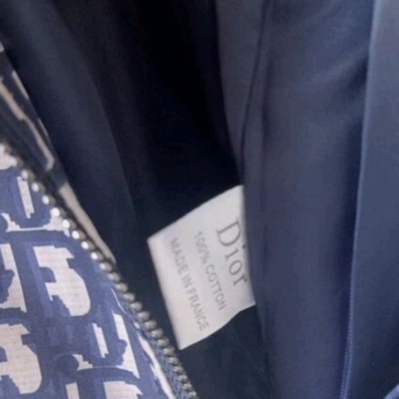 Dior Boutique Blue Monogram Hooded Windbreaker Jacket Men's Size XXL - Picture 10 of 11